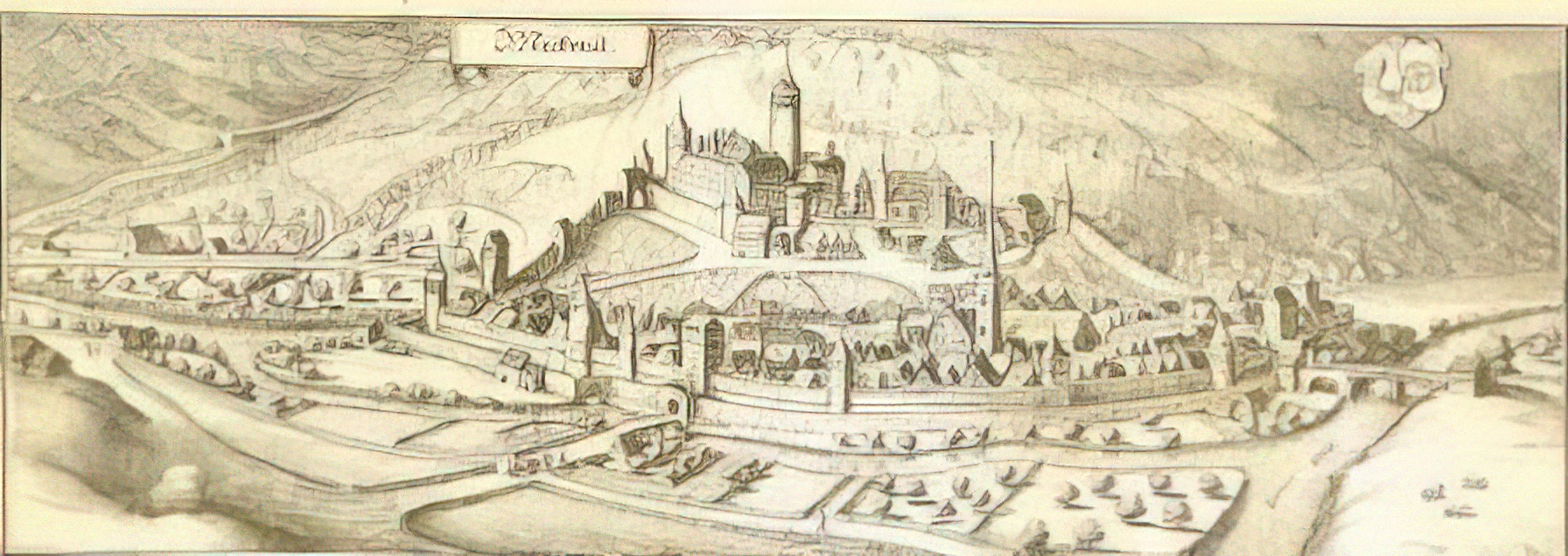 Stadt und Burg Möckmühl um 1700